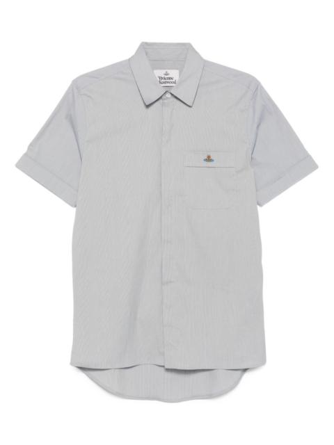 Orb-embroidered short-sleeve shirt