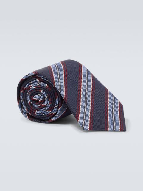 Striped silk jacquard tie
