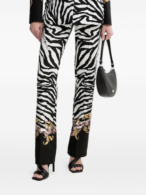 zebra-print trousers