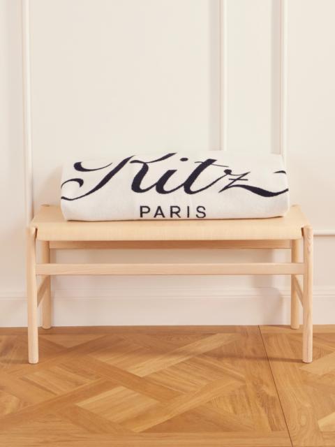 + Ritz Paris Whipstitched Wool And Cashmere-blend Jacquard Blanket