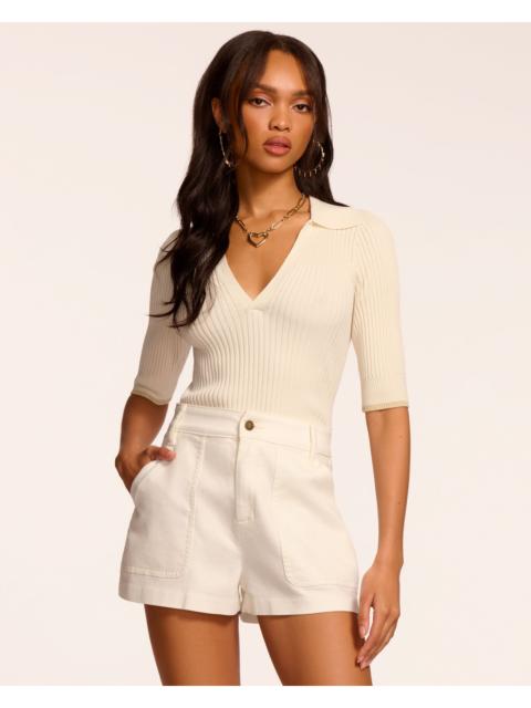 Hilary High Waisted Denim Mini Short