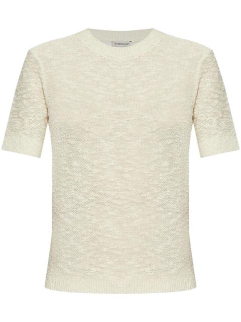 bouclé open-knit t-shirt