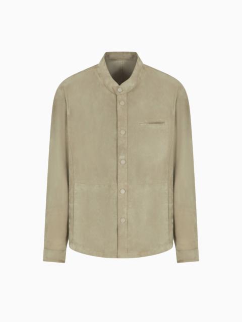 SUEDE-LAMBSKIN SHIRT JACKET
