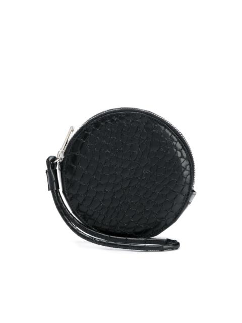 round leather wallet