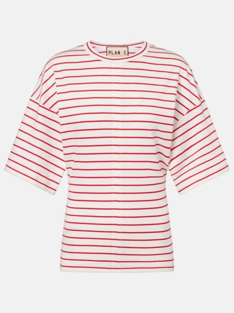 Striped cotton jersey T-shirt
