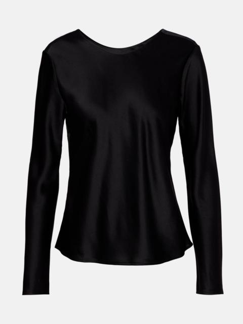 Barb draped satin top