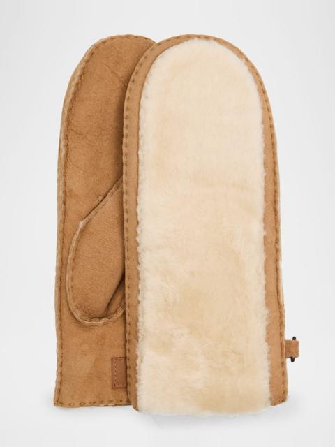Mittens W/ Exposed Shearling