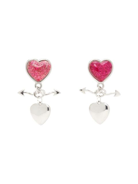 Entwined Heart Drop Earrings