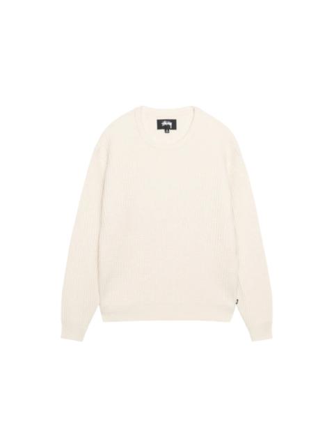 Stussy Waffle Knit Cashmere Crew Natural