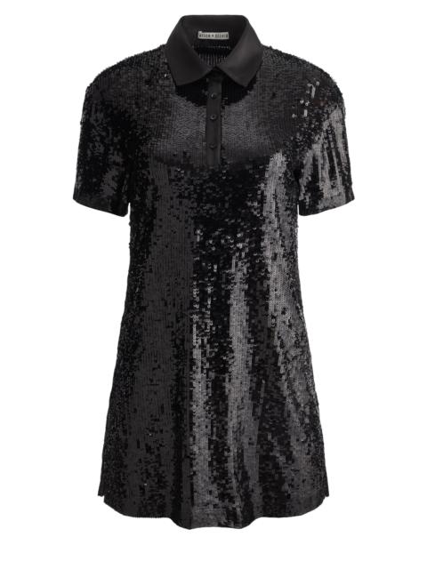 TREVA SEQUIN BOXY OVERSIZED POLO DRESS