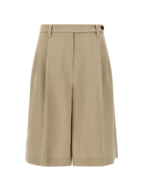belt-loop pleat shorts