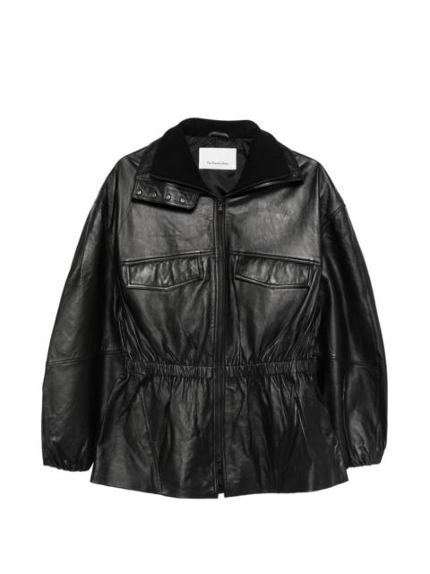 Carnaby Funnel neck leather jacket