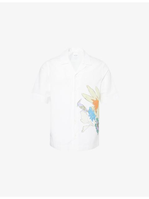 Graphic-Print Short-Sleeves Woven Shirt