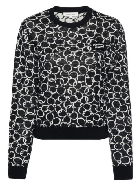 logo-appliqué floral jumper