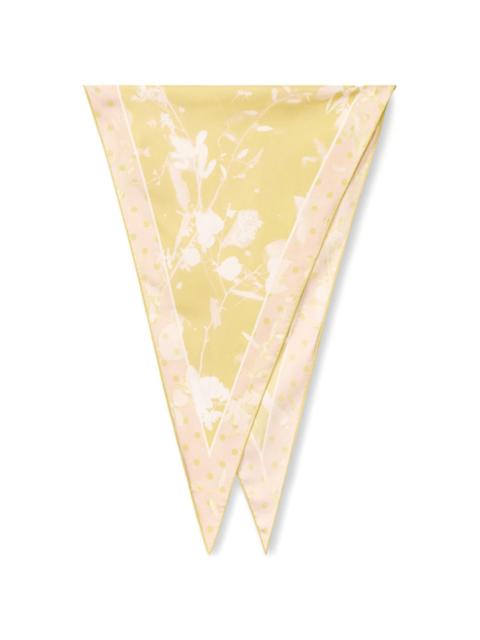 tillia-print silk scarf