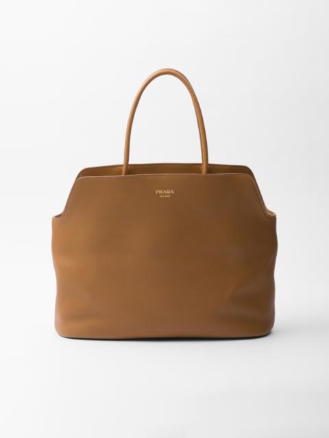 Large leather tote bag