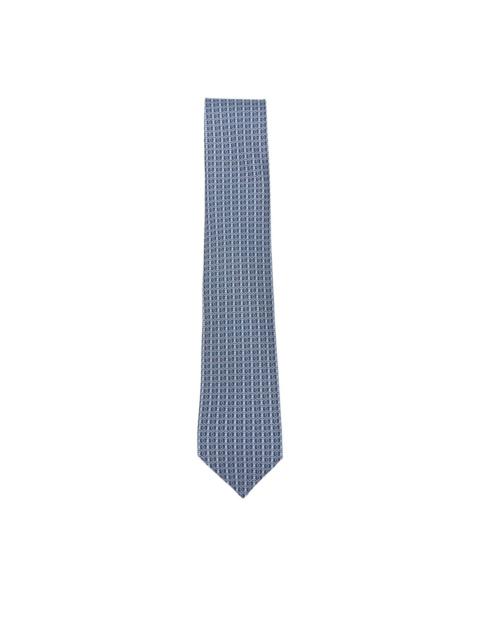 patterned silk tie