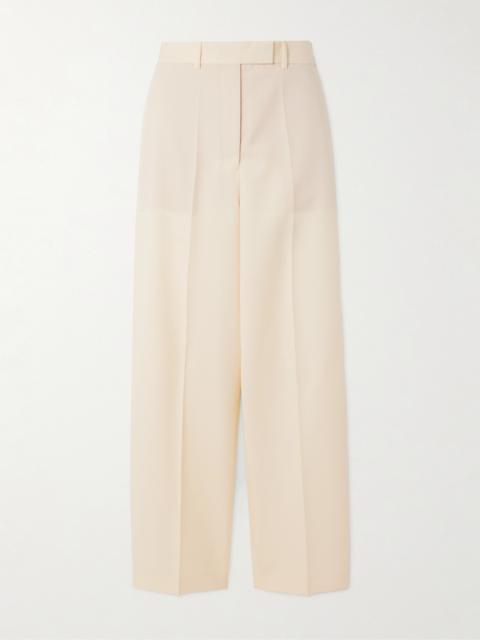 Wool-twill Wide-leg Pants