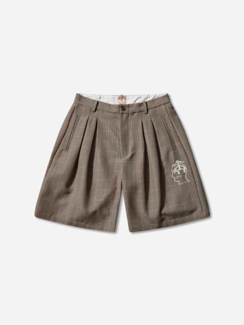 Men's Brooks Brothers Houndstooth Pleated Shorts Tan