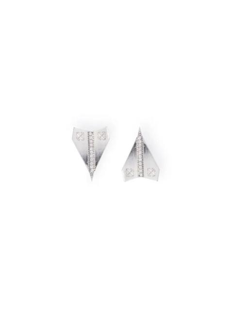 Silver Paper Plane Earrings