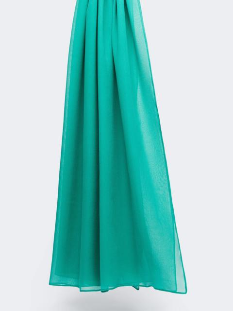 Silk georgette stole - GREEN