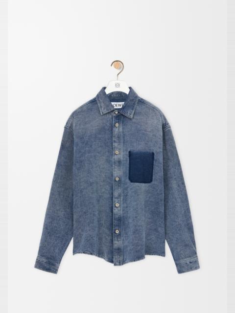 Shirt in cotton and linen