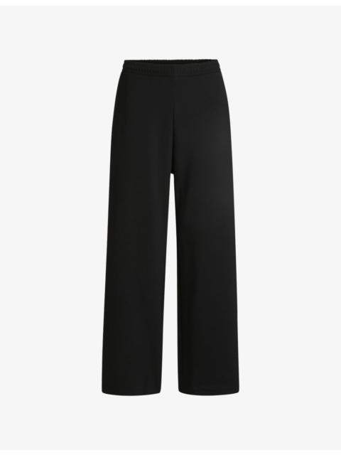 Wide-Leg Loose-Fit Cotton-Blend Jogging Bottoms