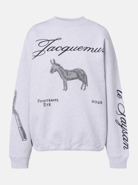 Ane embroidered cotton sweatshirt