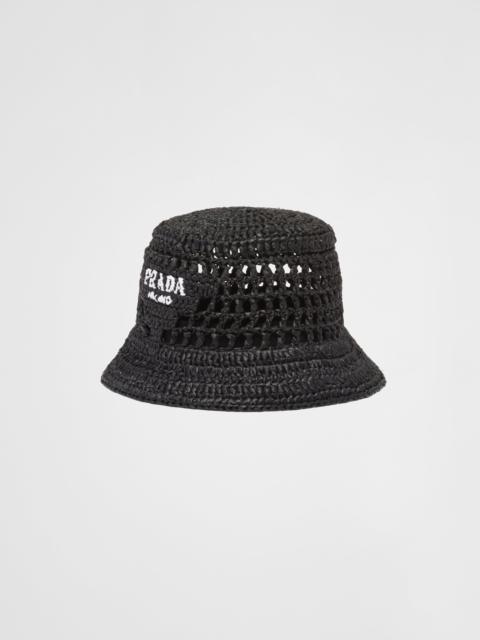 Woven fabric bucket hat
