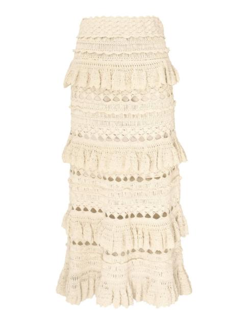 WAVERLY CROCHET MIDI SKIRT