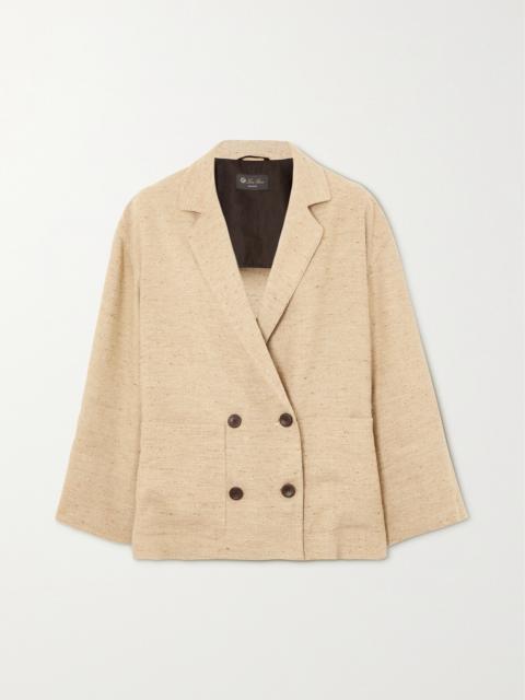 Haye Double-breasted Linen, Cashmere And Silk-blend Blazer