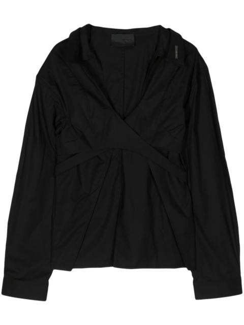 cross-strap long-sleeve top