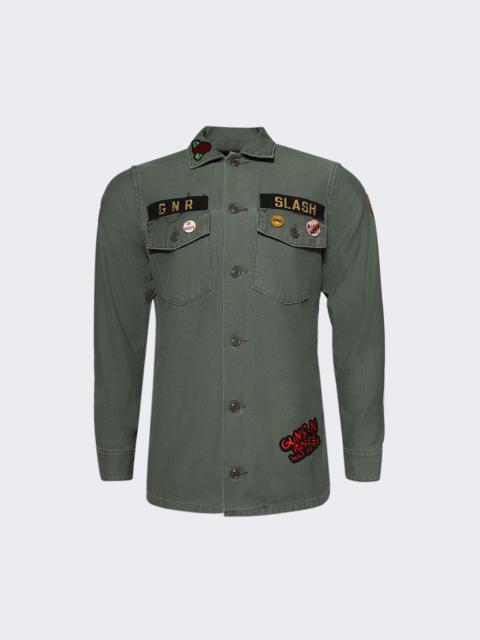 Guns N Roses Shirt Faded Army