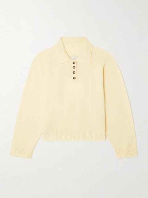 Homere Embroidered Cashmere Polo Sweater