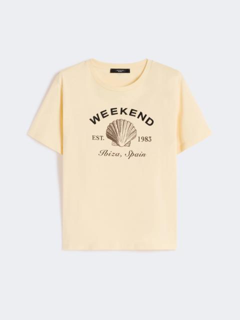 Jersey T-shirt with graphics - LIGHT YELLOW