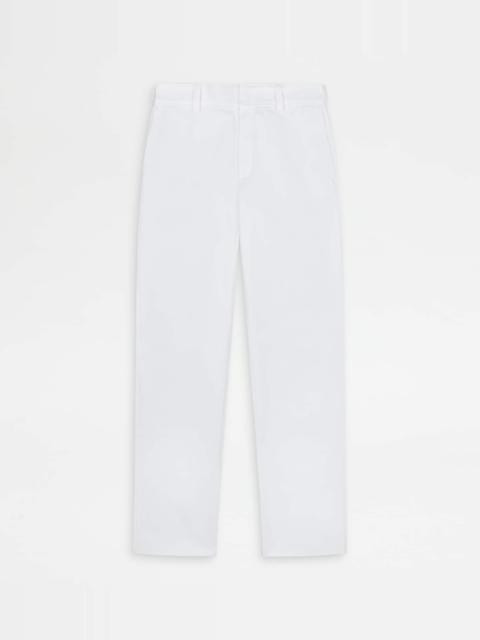 RELAXED FIT CHINO PANTS IN COTTON - WHITE