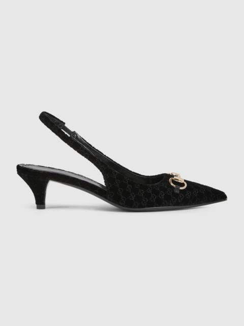 Women's slingback pump with Horsebit