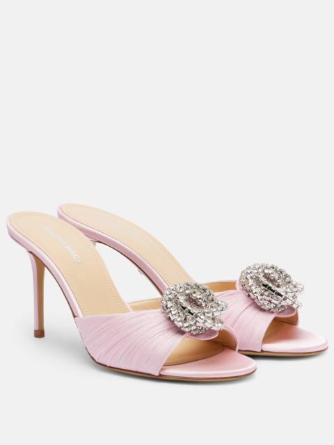 Galaxy 85 embellished satin mules