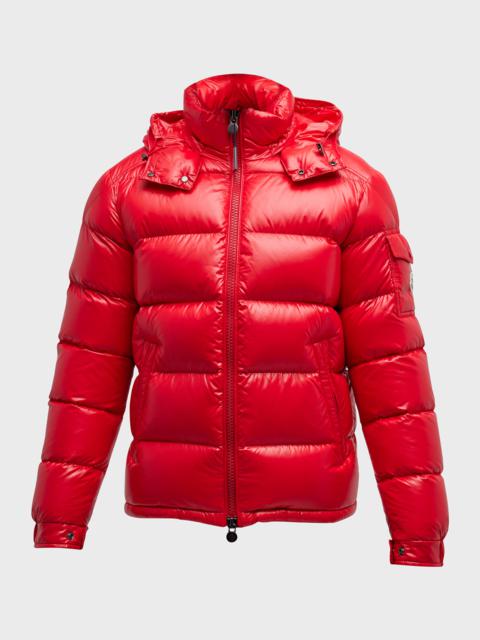 Moncler Men's Maya Shiny Puffer Jacket | REVERSIBLE