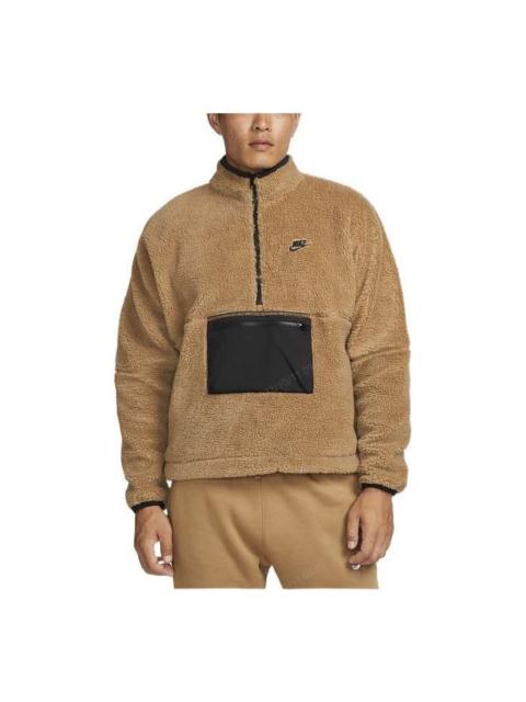 Nike Club Winter half-zip fleece jacket 'Tan' DQ4881-258