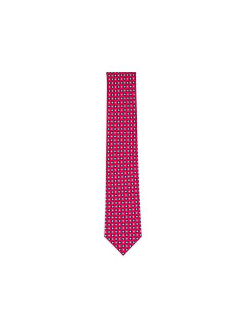 patterned silk tie