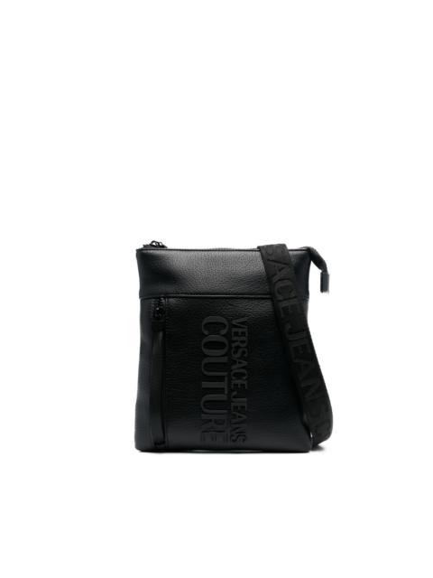logo-embossed messenger bag