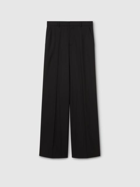 Light wool pant with embroidery