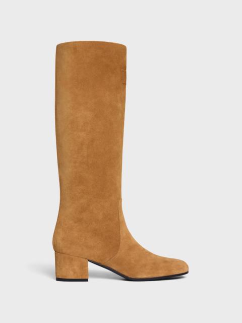 LES BOTTES CELINE TRIOMPHE HIGH BOOT IN SUEDE CALFSKIN