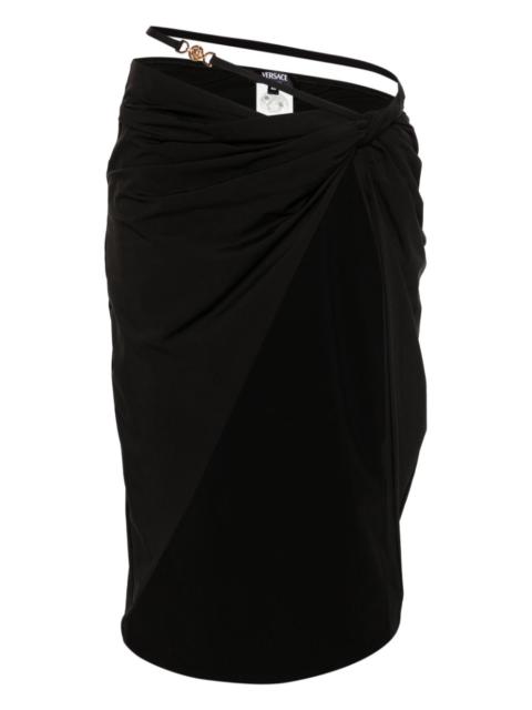 Medusa-plaque jersey beach skirt