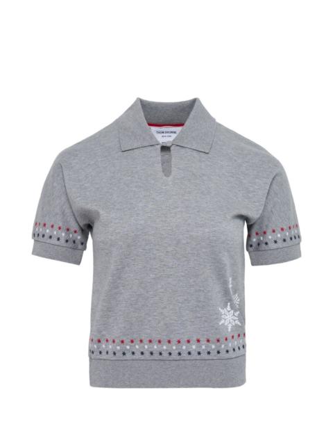 star-motif polo top