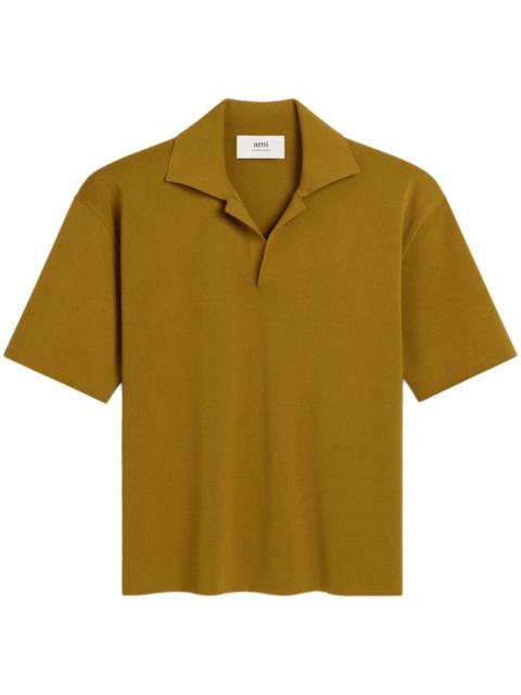fine-knit polo shirt