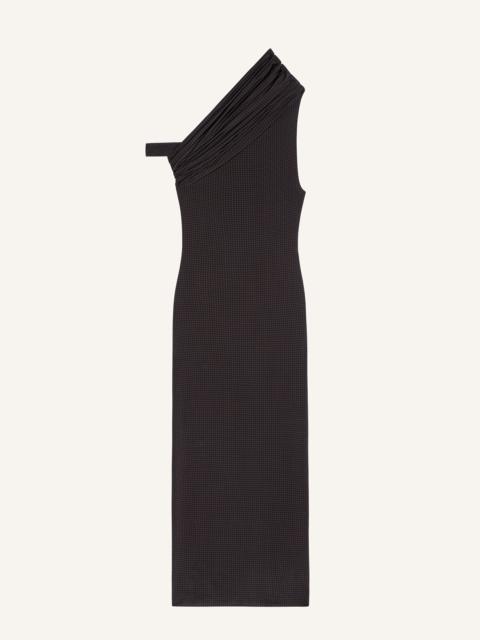 HOUNDSTOOTH MIDI TWIST DRESS