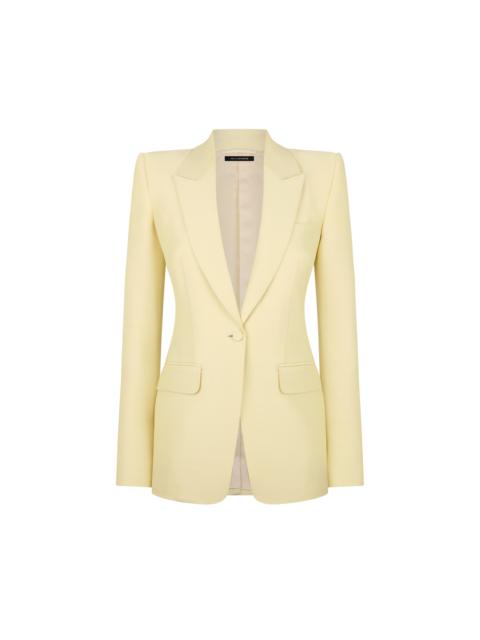 WOOL SILK RADZMIR SINGLE BREASTED PEAK LAPEL JACKET