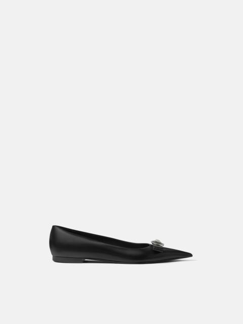 Gianni Ribbon Leather Ballerinas